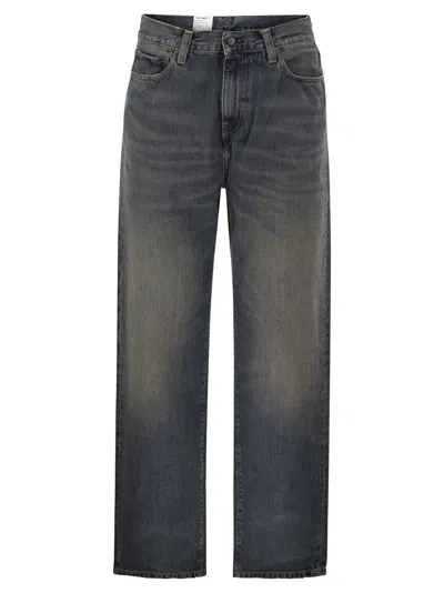 Carhartt Aaron Relaxed Fit Washed Denim Jeans In Red