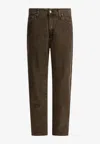 Carhartt Five-pocket Trousers With Back Patch Pockets In Brown