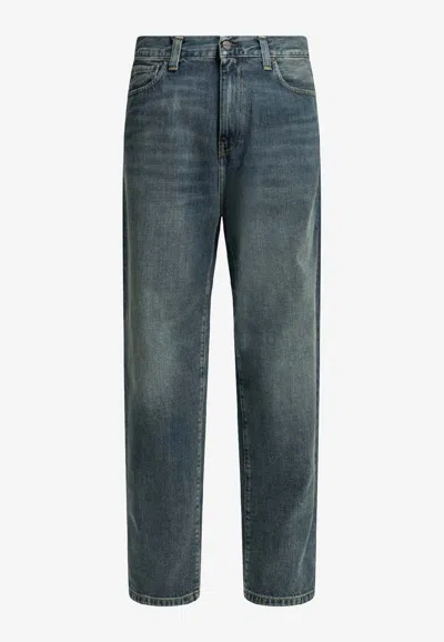 Carhartt Aaron Straight-leg Faded Jeans In Blue