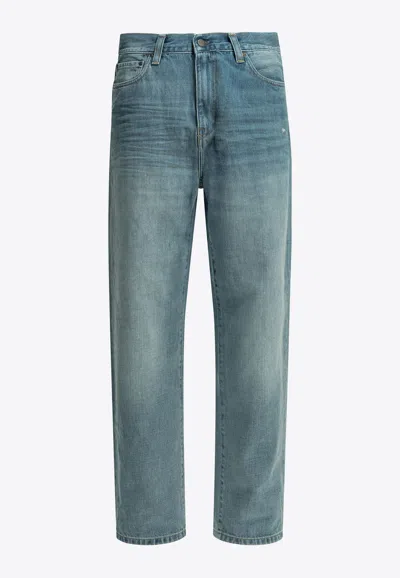 Carhartt Aaron Wide-leg Faded Jeans In Blue