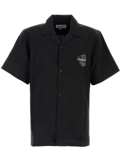 Carhartt Ablaze Graphic Print Short Sleeves Shirt In Black
