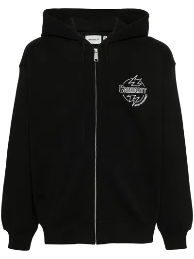 Carhartt Ablaze Zip-up Hoodie In Black