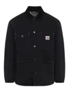 Carhartt Chore Coat With Pointed Velvet Collar In Black