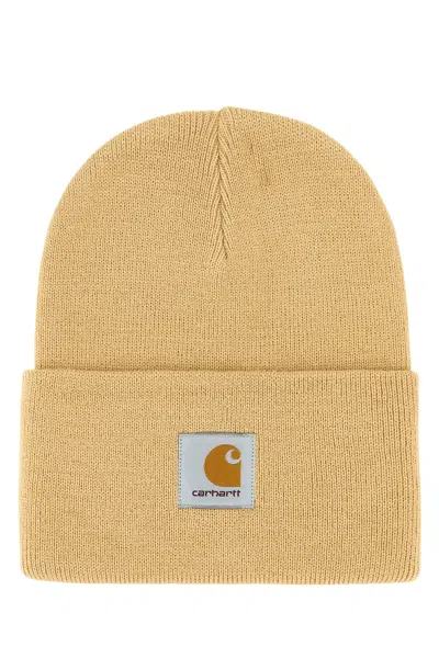 Carhartt Beige Acrylic Watch Hat In Brown