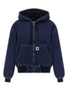 Carhartt Active Hooded Denim Jacket In Blue