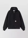 Carhartt Active Hooded Jacket Kangaroo Pockets In Black