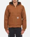 Carhartt Active Jacket With Hood And Pockets In Brown