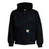 Carhartt Functional Organic Cotton Jacket With Structured Silhouette In Black