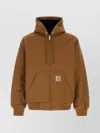 Carhartt Active Jacket With Hood And Pockets In Brown