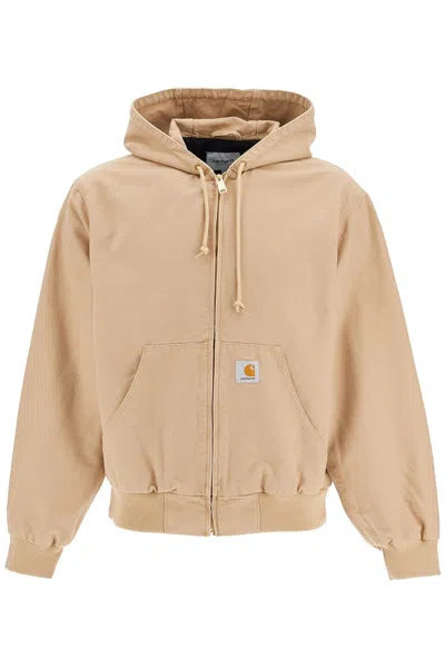 Carhartt Active Light Jacket In Dusty H Brown Rinsed