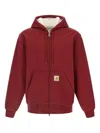 Carhartt Hooded Sweatshirt Featuring Kangaroo Pocket In Red