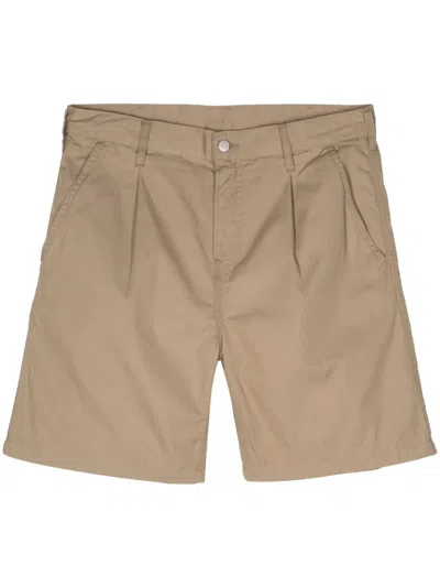 Carhartt Albert Cotton Shorts In Braun