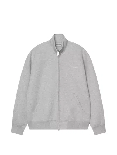 Carhartt Wip Grey Alda Zip Sweat Cotton Jacket In Blue