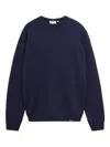 Carhartt Knitted Wool Blend Sweater With Round Neck In Blue
