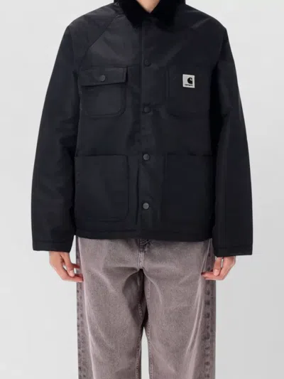 Carhartt Alumni Chore Coat Velvet Collar In Black