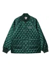 Carhartt Alumni Quilted Jacket With Embroidered Logo Detail In Green