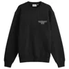 Carhartt Cotton Alumni Sweatshirt With Ribbed Cuffs And Hem In Black