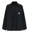 Carhartt Ambel Blue Hooded Jacket In Blue
