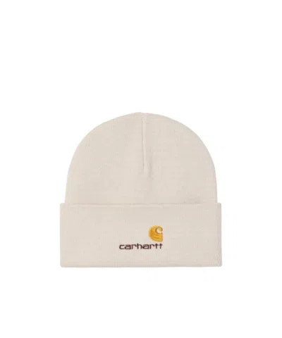 Carhartt American Script Beanie In Neutral