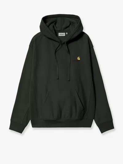 Carhartt American Script Cotton Blend Sweatshirt In Green