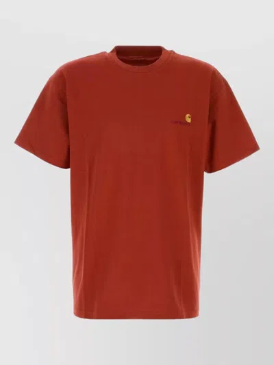Carhartt American Script Cotton Short Sleeve T-shirt In Red