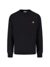 Carhartt American Script Crew-neck Sweatshirt In Black