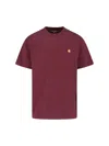 Carhartt American Script Crew Neck T-shirt In Red