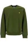 Carhartt American Script Crewneck Sweatshirt In Green
