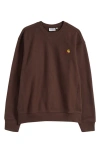 Carhartt American Script Logo-embroidered Cotton-blend Sweatshirt In 47xx