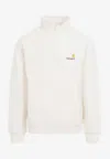 Carhartt Off-white Half Zip American Script Sweatshirt In Neutral