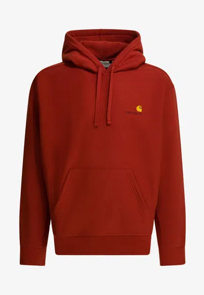 Carhartt American Script Hooded Sweatshirt In Purple