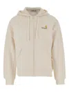 Carhartt Work In Progress American Script Cotton Blend Hoodie In Neutral