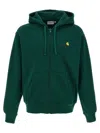 Carhartt Wip American Hooded Cotton-blend Sweatshirt In Green