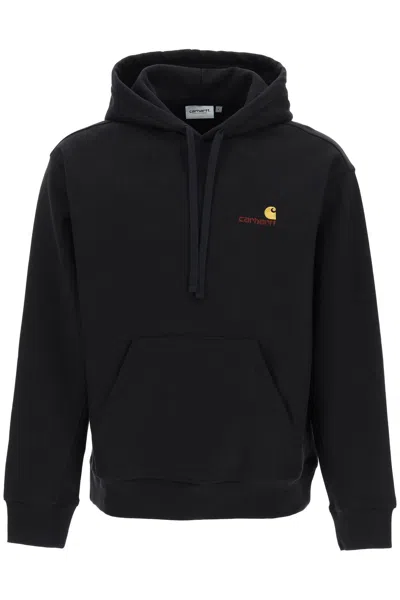 Carhartt 'american Script' Hoodie In Black  