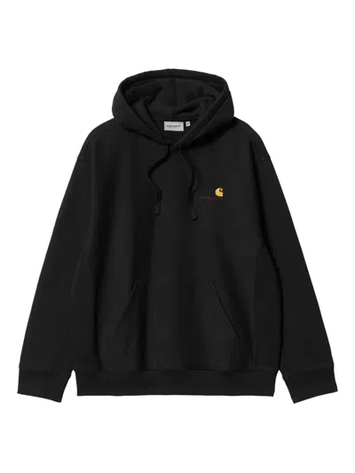 Carhartt Drawstring Hoodie Featuring Kangaroo Pocket In Black