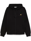 Carhartt -wip Hooded American Script Sweatshirt In Black