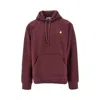 Carhartt American Script Hoodie In Burgundy