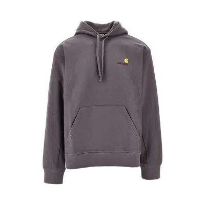 Carhartt 'american Script' Hoodie In Gray