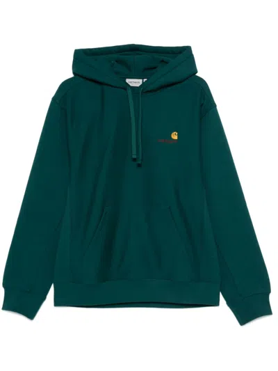 Carhartt American Script Hoodie In Green