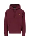 Carhartt American Script Hoodie In Burgundy
