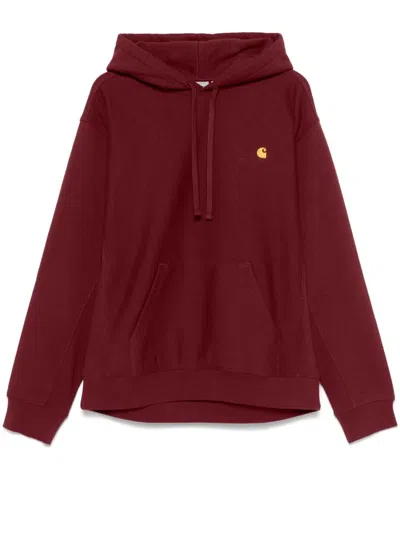 Carhartt American Script Hoodie In Red