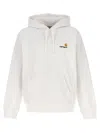 Carhartt Hooded Sweater With Ribbed Cuffs And Front Pocket In White