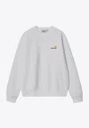 Carhartt American Script Crewneck Sweatshirt In Ash Heather