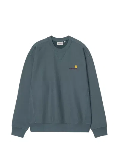 Carhartt American Script Logo-detail Sweatshirt In Gray