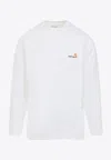 Carhartt White American Script Cotton Blend Sweatshirt In White