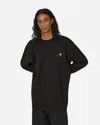 Carhartt Black Long Sleeve Pocket T-shirt In Black