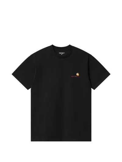 Carhartt American Script Short-sleeve T-shirt In Black
