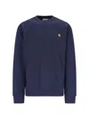 Carhartt Navy American Script Long Sleeve T-shirt In Blue