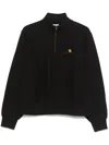 Carhartt Black American Script High Neck Sweatshirt In 黑色