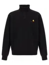 Carhartt Script Sweatshirt With Ribbed Cuffs And Hem